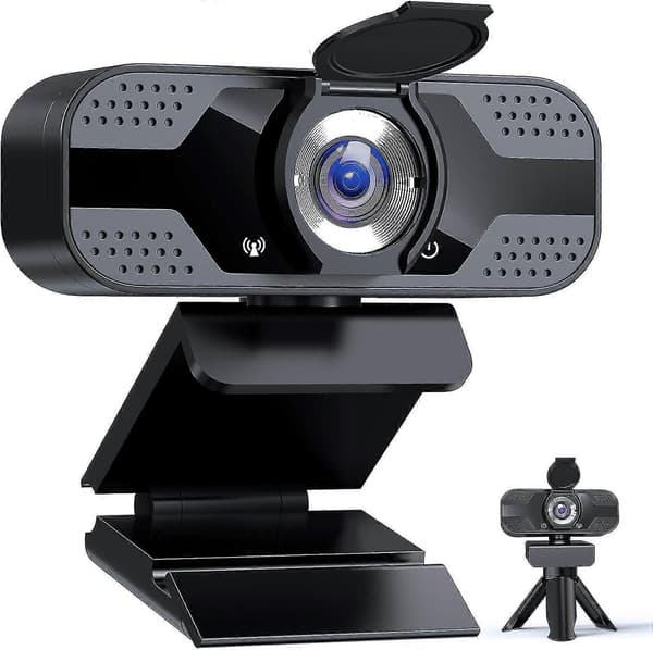 2024 1080p Full HD med mikrofon, USB-webkamera med stativ, PC-webkamera for stasjonære og bærbare datamaskiner, webkamera for video