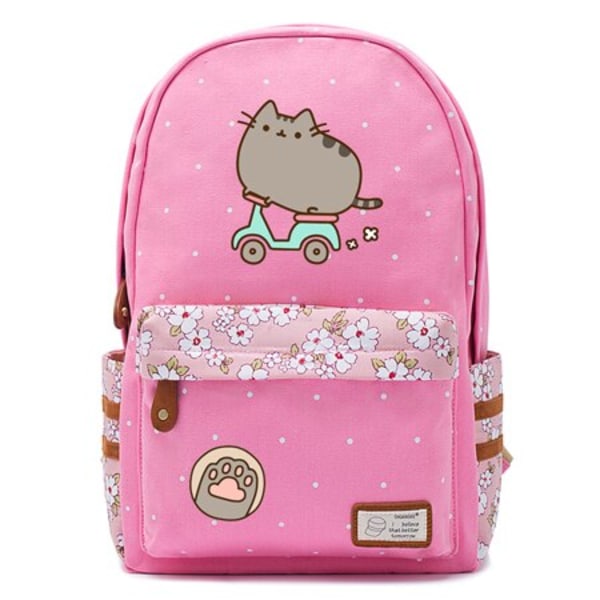 Fat cat mochila söt canvasväska kawaii ryggsäck ungdomsaxelväska style 2