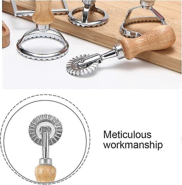 Ravioli Stempel Maker Aluminium Legering Ravioli Stempel Kutter Med Rulle Dumpling Maker For Kake Pasta Deig