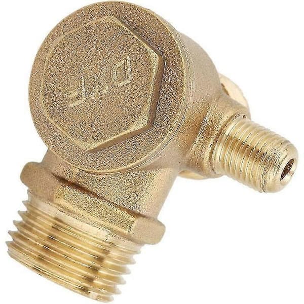 90 Graders Luftkompressor Backventil Normalt Tryck Mässing Hankontakt Backventil Tillbehör 20*19*10mm