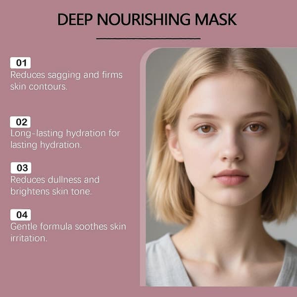 Bio-Collagen Real Deep Mask, Hydrerende Hydrogelmaske til natten, Poreminimerende, Elasticitet, Forbedring af fylde 2pcs