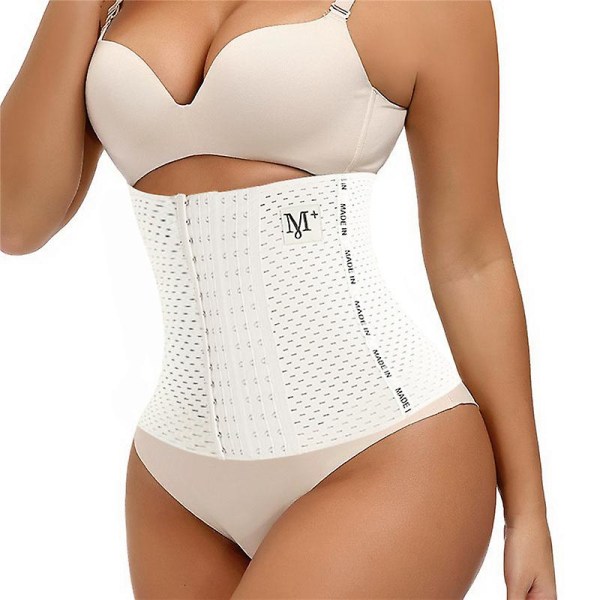 Waist Trainer synnytyksen jälkeinen vartalonmuotoilu litteä vatsakorsetti laihdutusvyö naisille S muotoileva tuppi, vatsaa säätelevä muotoiluvaatteet Beige1 M