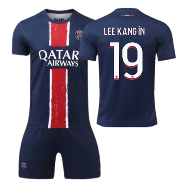 24-25 Paris Hemmatröja Nr 7 Mbappe 9 Ramos Barn Vuxen Kostym Fotboll Uniform No.19 XL