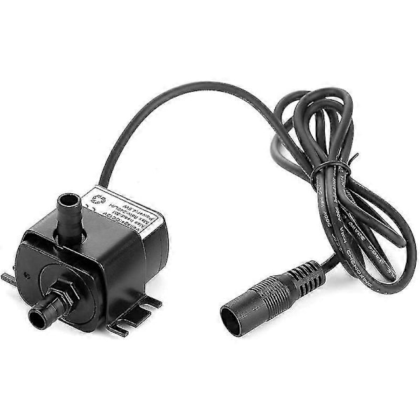 12 Volt Liten Mini Dränkbar Vattenpump För DIY Swamp Cooler PC CPU Vattenkylning Fontänvatten (trassel)