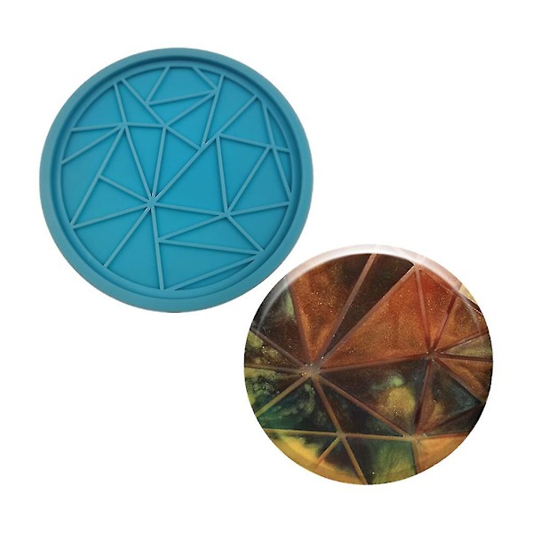 DIY Konst Hantverk Koppar Matta Dekor Form Geometrisk Cirkel Rund Mugg Pad Gjutform-fg