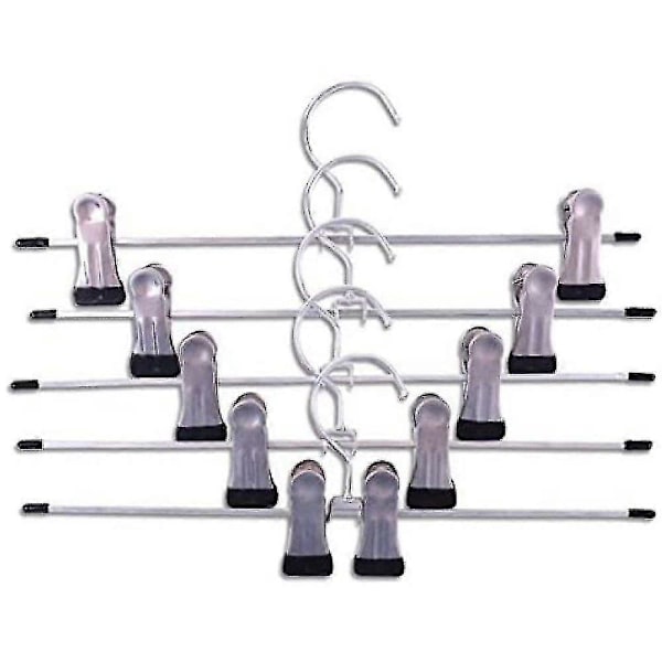 10 stk. Metal Buksebøjler - Gummibelagte Clips - Pladsbesparende Opbevaring-ZZY