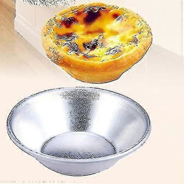 10 stk. Kageformet Æggekageform Pasteis De Nata Ovnbagning Rund Vaniljesovsform Kageværktøj (10 stk.)