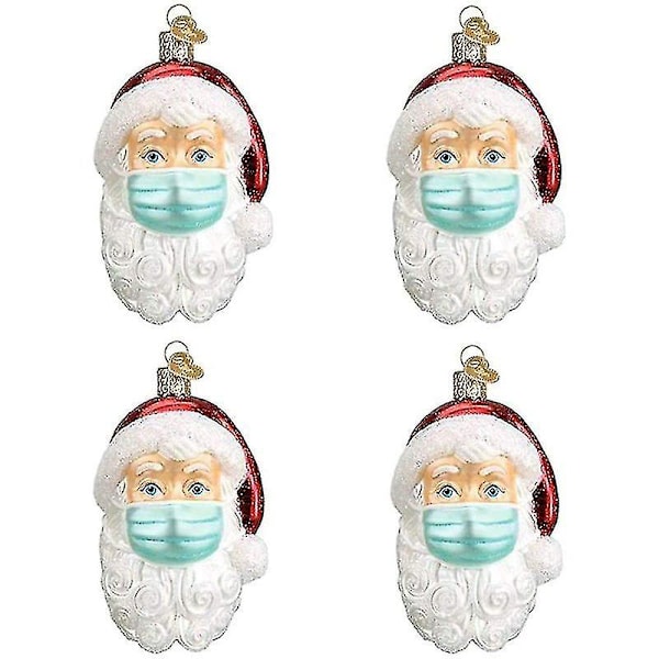 6 st Julgranshänge med Tomte med Mask Juldekoration Kitbd