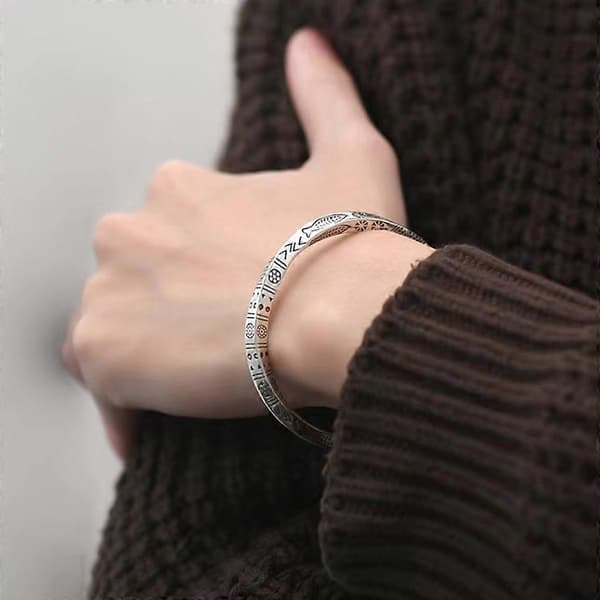 Mobius-Ring Armband Vikinga-Runor Armring Amulett Armband för Män Mobius Manschett