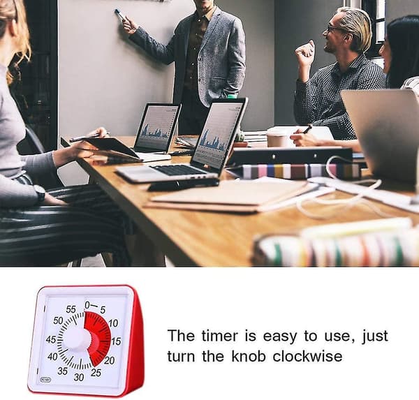 Visuel Analog Timer, Lydløs Nedtællingstimer, Tidshåndteringsværktøj Til Børn Og Voksne