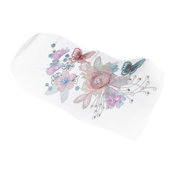 DIY Kjole Patch Multi Farve Blomster Broderi Formet Til Kvinder Og Børn 1 stk