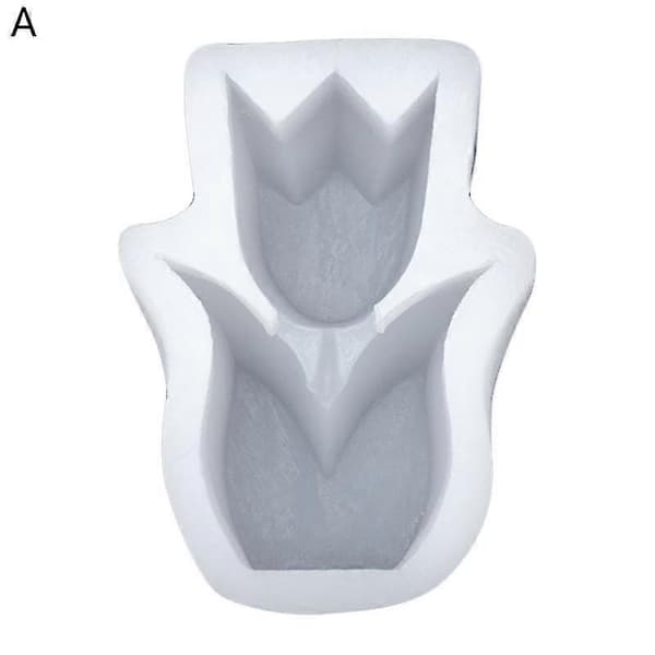 Ljusform Säker Klar Textur DIY 3D Blomma Aromaterapi Ljus Silikonform för Hantverk