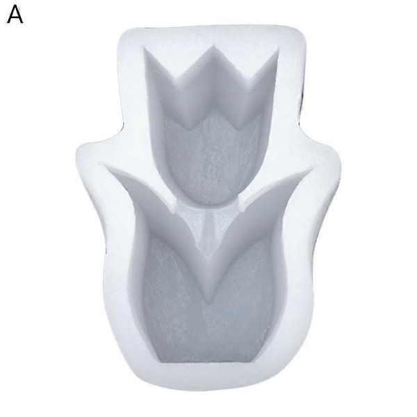 Stearinlysform Sikker Klar Tekstur DIY 3D Blomst Aromaterapi Stearinlys Silikoneform til Håndværk