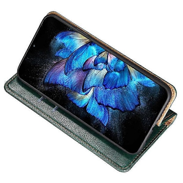 Kompatibelt för Nokia G22 Anti-Repor Ställ Fodral Magnetisk Stängning Anti-Fall PU Läder Plånbok Telefonfodral Green