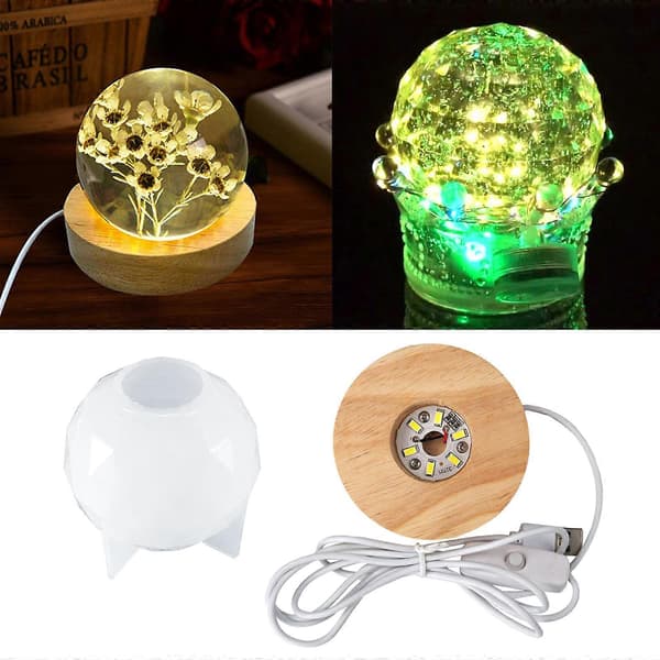 Bilpynt UV Krystal Epoxy Form Rund Form Kugle Dekoration Silikoneform