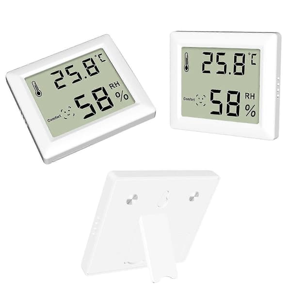 3-pack Termo-hygrometer, Ultratunn Termometer och Hygrometer, Digital Hygrometer, Inomhus Termometer för Vertikal eller Väggmontering