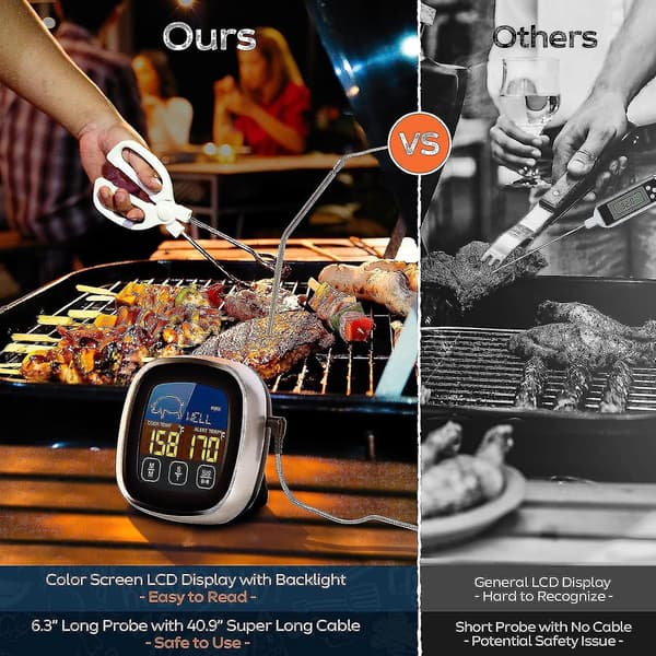 LCD Digitalt Madtermometer Kødprobe Køkken Madlavning BBQ