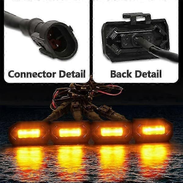 4 STK Bil LED Front Grill Lys Eksterne Grill Lampe Røg Bil Tilbehør