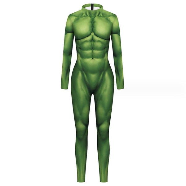 Halloween-kostym Cosplay Bodysuit för män Jumpsuit Zentai Spandex 3d-stil för barn Vuxen style 1 M