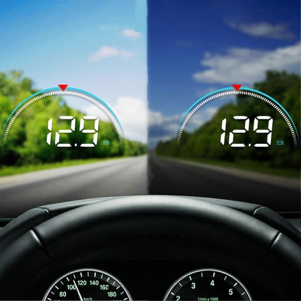 3,5 tommer Head-up Display Multifunktionelt Overhastighedsadvarselssystem Bærbar HUD-projektor til bil