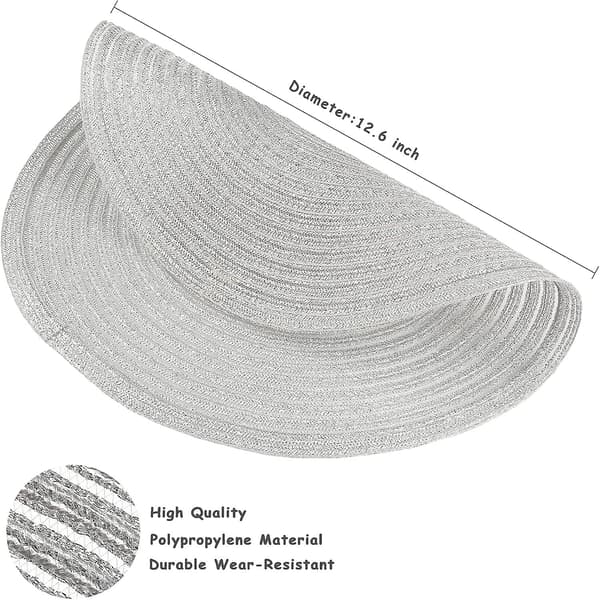 Helena Sett med 6 Vaskbare Bordbrikker - 38 cm - Diameter: 38 cm