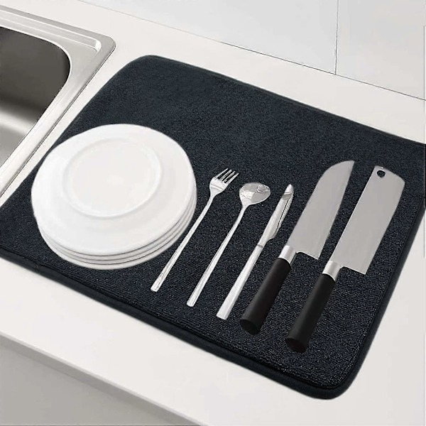 Oppvaskmatte for kjøkkenbenk. Absorberende dreneringsmatter med mikrofiber