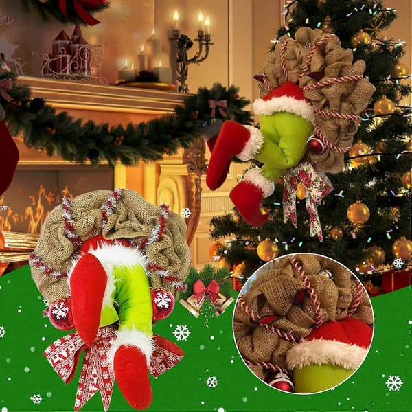 Julekrans Grinch-krans, Jule-juledekorasjonskransdekorasjon