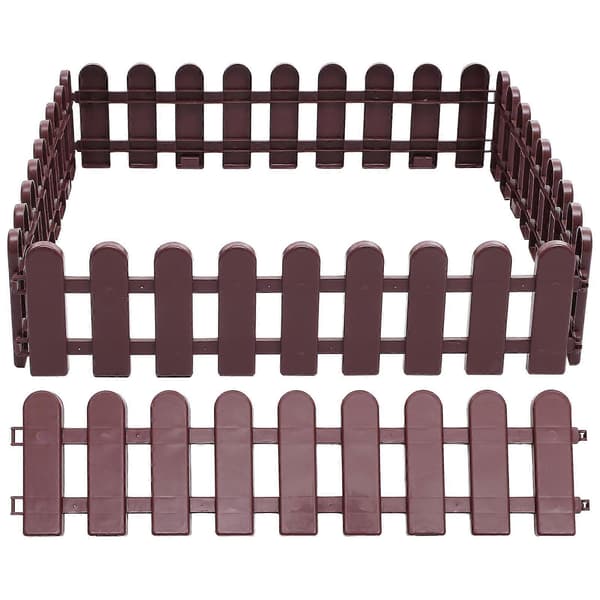 Landskapsgjerde Hagekant Plastgjerder For Terrasse DIY Hage Rektangulær Enkel Og Elegant 5 stk
