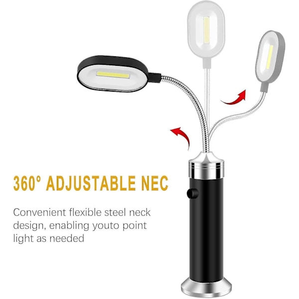 Grilllampa, 2 stycken LED Grilllampa Super Stark Arbetslampa Med Magnetisk Bas 360 Graders Rotation Flexibel Justerbar Svanhals För Grillning, C