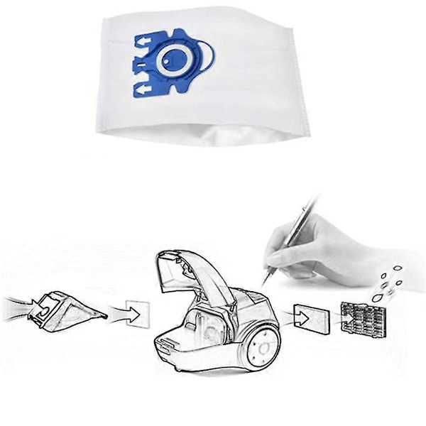 12 kpl pölynimuripusseja Gn Airclean 3D -tehokkuudelle, korvaa Gn pölynimurin pölypussit