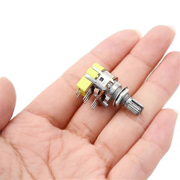 B50k 50k Ohm Dubbel Linjär Potentiometer Volymkontroll Brytare