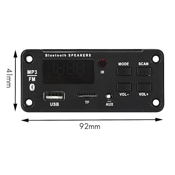 Mp3 Bluetooth Decoder Board 2x25w Usb Fm Radio Tf Usb 3.5 Mm Aux Musikafspiller Til Biltilbehør D
