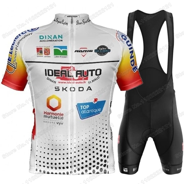 2023 DINAN SPORT Cycling Team Cykeltröja Set Frankrike Cykelkläder Herr Road Bike Shirt Kostym Cykel Bib Shorts MTB Maillot 1 XS