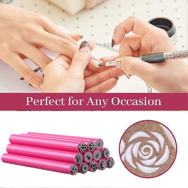 6 st Nagelkonst Stämpelpenna Set Kreativa DIY Nagelkonst Dotting Verktyg Mångsidighet