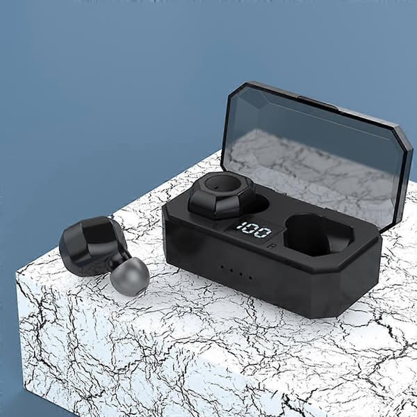 In-ear Hörlurar Laddningsfack LED-Display 5.0 True Wireless Earbuds