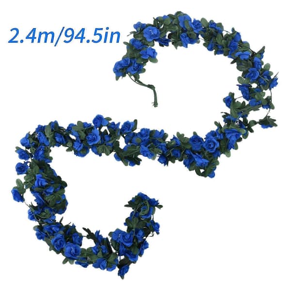 Simulert rosevinranke med 45 lys Blue