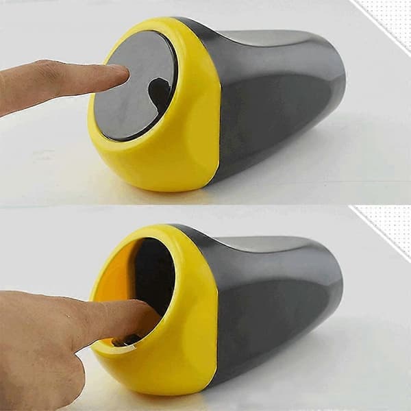 2-pack Mini Bil Papperskorgar För Bil, Hem, Kontor Skräpförvaring (gul, Blå)
