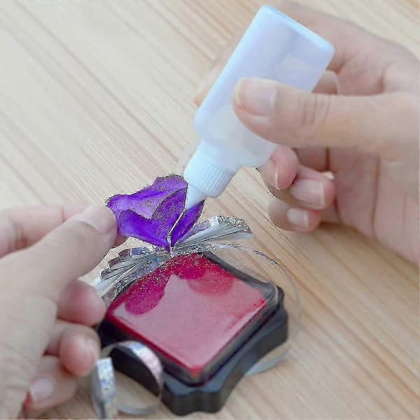 10 st 30 ml plastflaskor med klämbar spetsapplikator, påfyllningsbara droppflaskor med nålspetslock