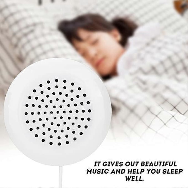 Kudde Högtalare, 3.5mm Mini Kudde Högtalare, Under Kudde Högtalare för MP3 Telefon Portabel CD - Vit
