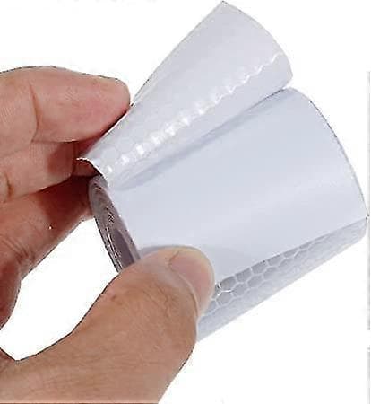 Reflekterande Tejp Limtejp För Säkerhetsvarning Tejp Säkerhetsmärkning Tejp Silver Vit 2 Rullar 5cm*3m