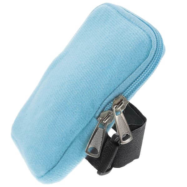 Bärbar vattenflaskväska för utomhusbruk, multifunktionell blixtlåsficka blå 14X10,5cm flaskförvaring 1 set