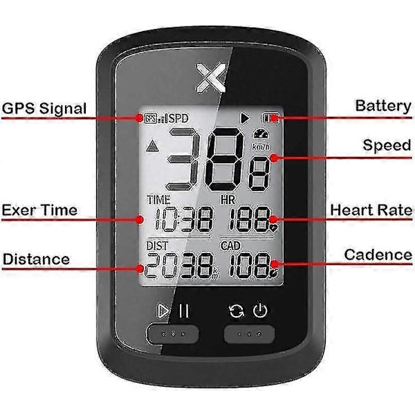 Cykelcomputer Trådløs GPS Speedometer Vandtæt Racercykel Bluetooth Ant+ Med Cykelcomputere