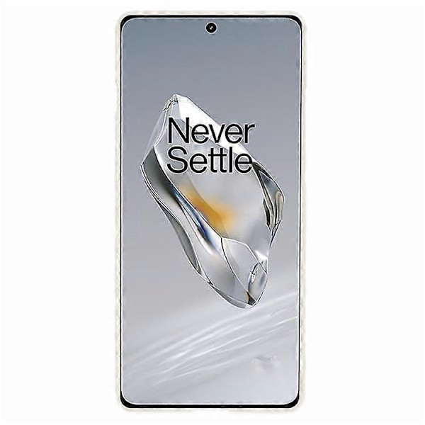 Kompatibelt Skal för OnePlus 12 5G - Hudliknande Gummerad PC Stöttåligt Mobilskal White