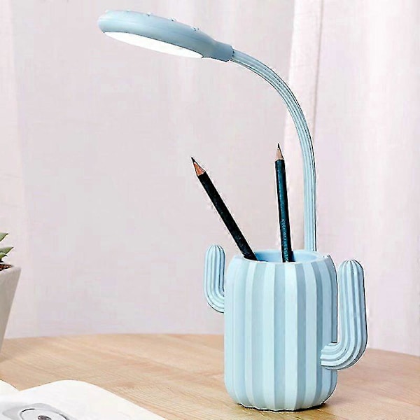 USB Bordlampe USB Berørings Gulv Trådløs Bordlampe Justerbar Lysstyrke LED Leselys Med Dekorativ Pennholder
