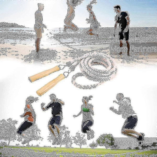 5m Langt Hoppetau, Multiplayer Tauhopping, Langt Hoppetau Med Trehåndtak, Beste Team Gruppe Double Dutch Hoppetau