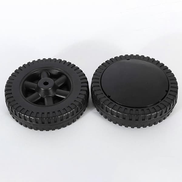 2-pak BBQ Grill Hjul Glat Rullende Sort 6 tommer Dæk til BBQ Grills