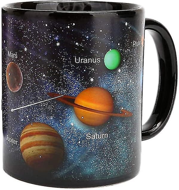 Nirvana Termisk Effekt Kop Farveskiftende Kaffekop Drikkekop Gaver 330ml Stjerneklar Himmel (solsystem) D