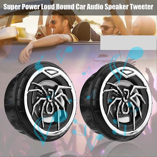 2st Kreativa Bil Spider Mönster Super Kraftfull Hög Ljud Audio Högtalare Diskanthögtalare