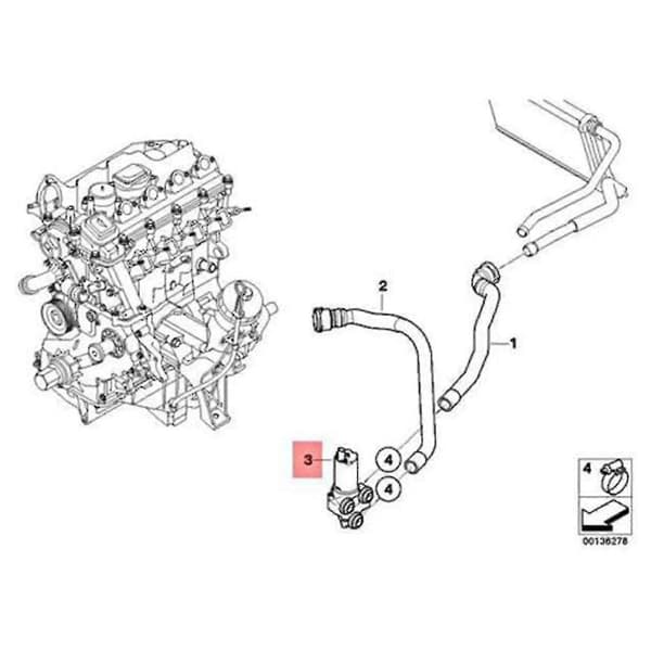 Klimakompressor Varmeapparat Kontrollventil For 3 E90 E91 E92 E93 2.0d 64118369806