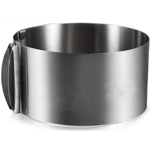 Kakeform 6 til 12 tommer Justerbar Rund Rustfritt Stål Kake Mousse Form Ring Bakeverktøy Kakedekorasjonsform Bakeform A